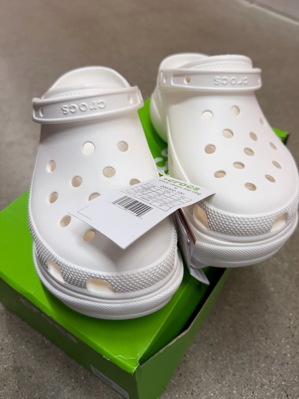 NWT CROCS Classic Bae Clog - White 206302 100